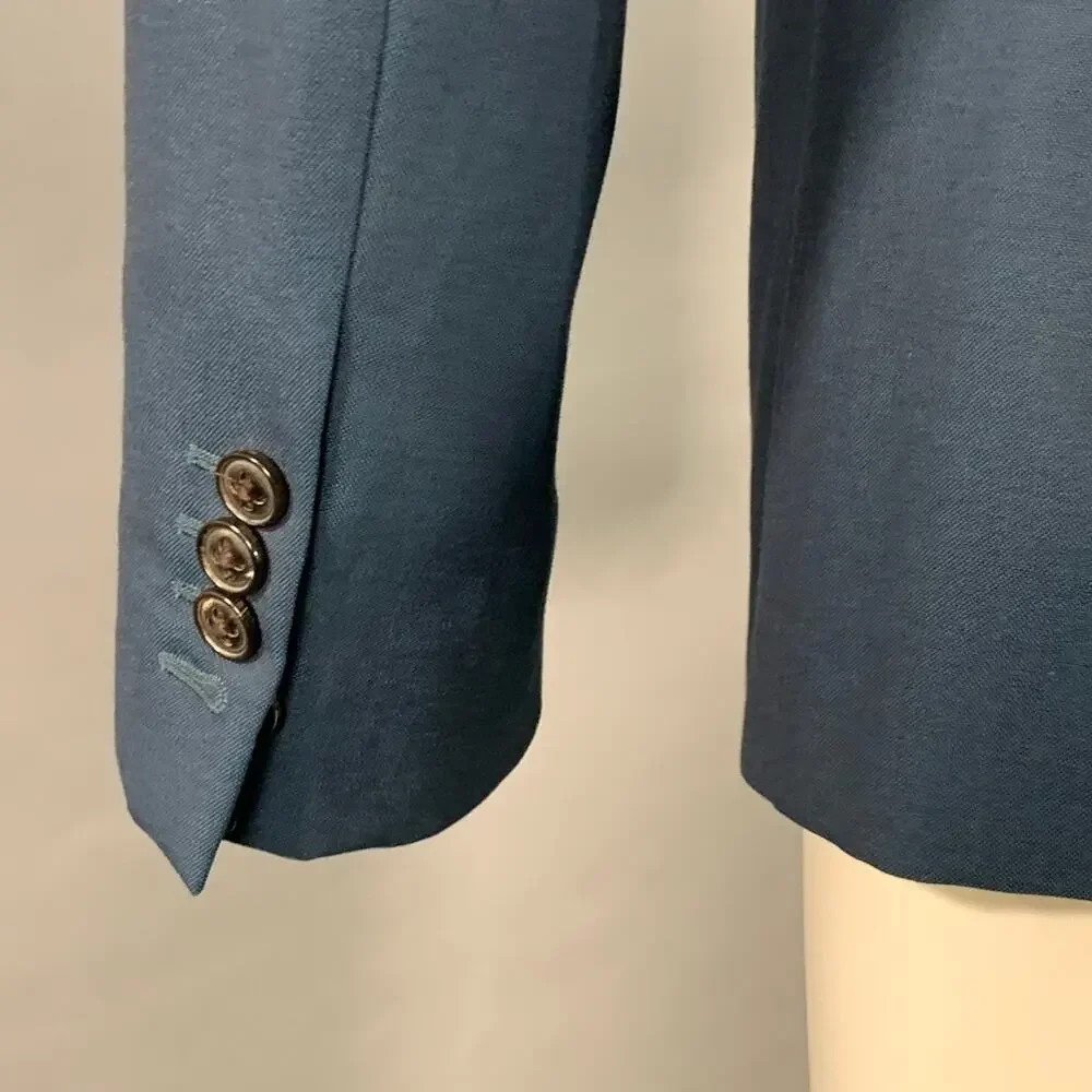 MARC JACOBS Size 38 Navy Wool Notch Lapel Sport Coat